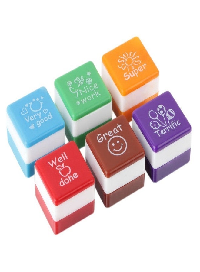 Abaj Kids Stamp Set Motivation Sticker School Scrapbooking Stamp DIY Teachers Self Inking Praise Reward Stamps(No Ink pad Included) - Image 1